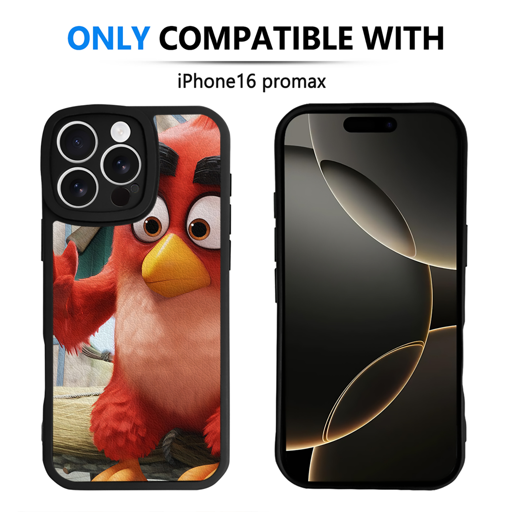 （画像用） Angry Birds アングリーバード 【iPhone 16シリーズ対応】シリコンスマホケース（レザー調） 材質：シリコン